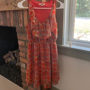 YA Los Angeles Orange Printed Dress